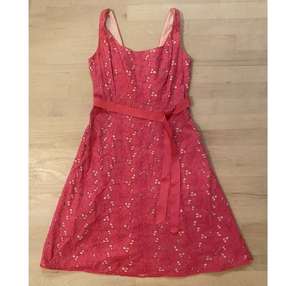 J. Crew pink floral cut out dress size 2